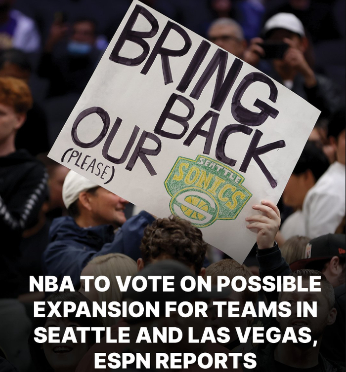 NBA西雅图扩军计划启动 超音速历史或回归