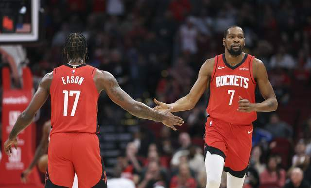 杜兰特37岁高负荷出勤引季后赛体能担忧 火箭季